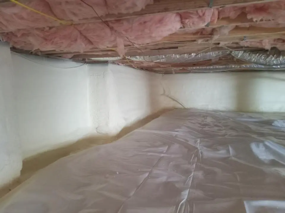 Crawl space encapsulation with closed-cell spray foam for Spray Foam Roofing in Briar Chapel